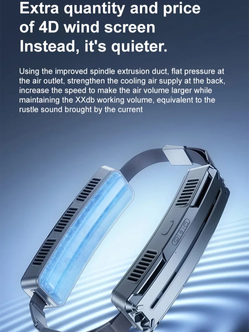Portable USB Waist Fan – 3-Speed Rechargeable Ice Belt Fan