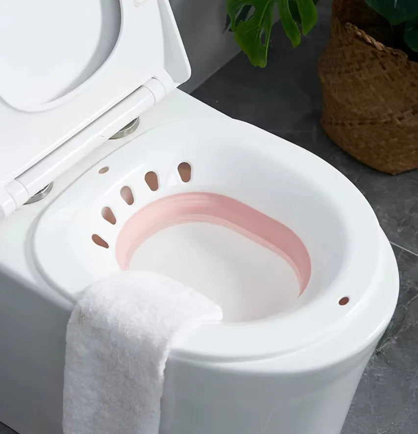 Sitz Bath Toilet Seat Postpartum Care Sits Women Collapsible Flusher