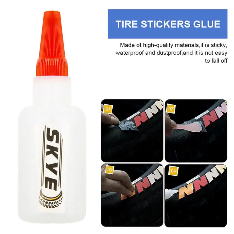 3D Tire Sticker Glue Car Waterproof Letter Sticky Stickers Special