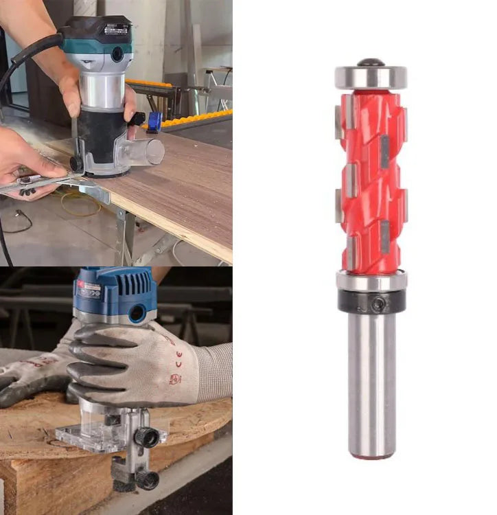 12mm 1/2" Spiral Router Bit with Bearing – Wood Trimming Cutter