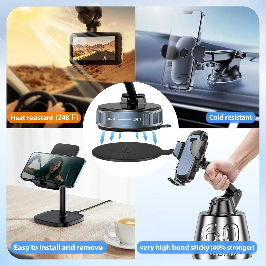 Universal Adhesive Dashboard Mounting Disk for Suction Cup Holder