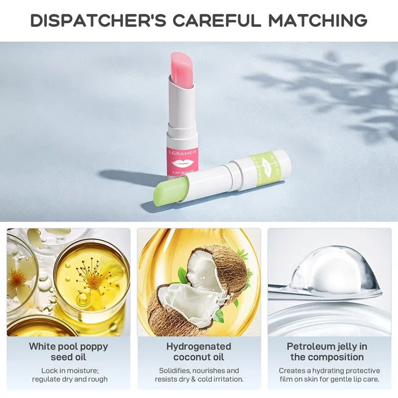 LGRAMER Coconut Oil Lip Balm & Nourishing Lip Mask