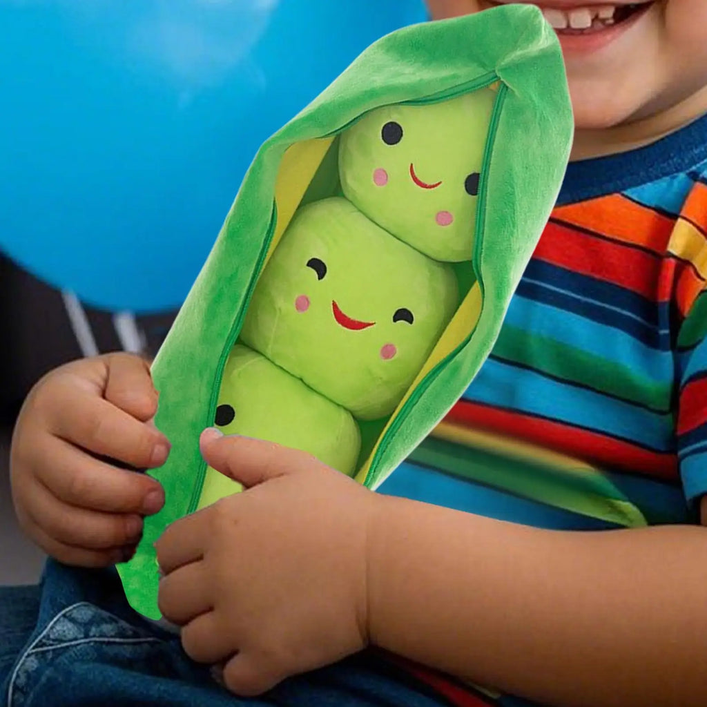 Pea Pod Plush Toy Pillow with 3 Bean Dolls | 25/40cm Gift