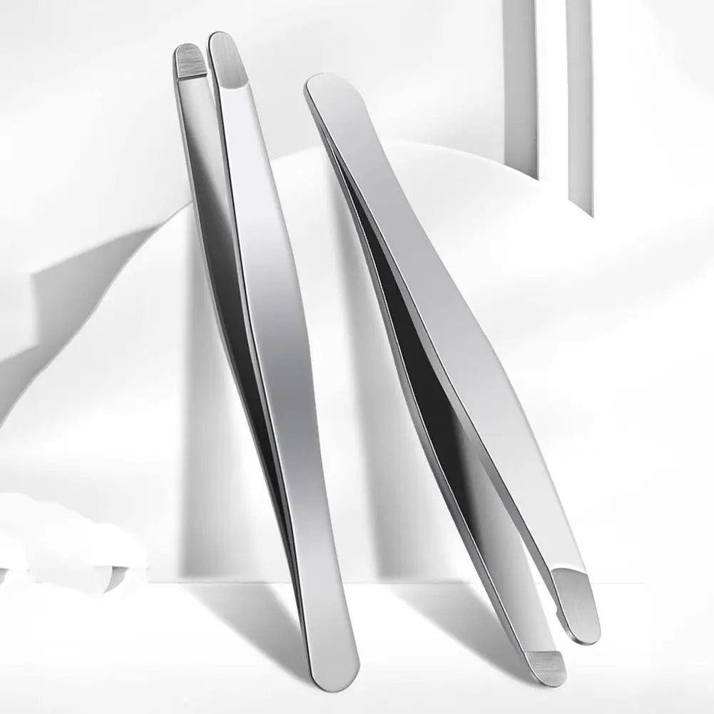 Stainless Steel Rounded Tip Tweezers | Eyebrow Shaping Tool