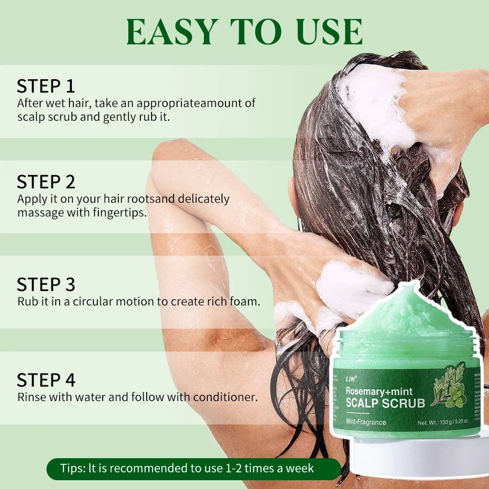 Rosemary Scalp Scrub Shampoo & Hair Growth Serum Spray