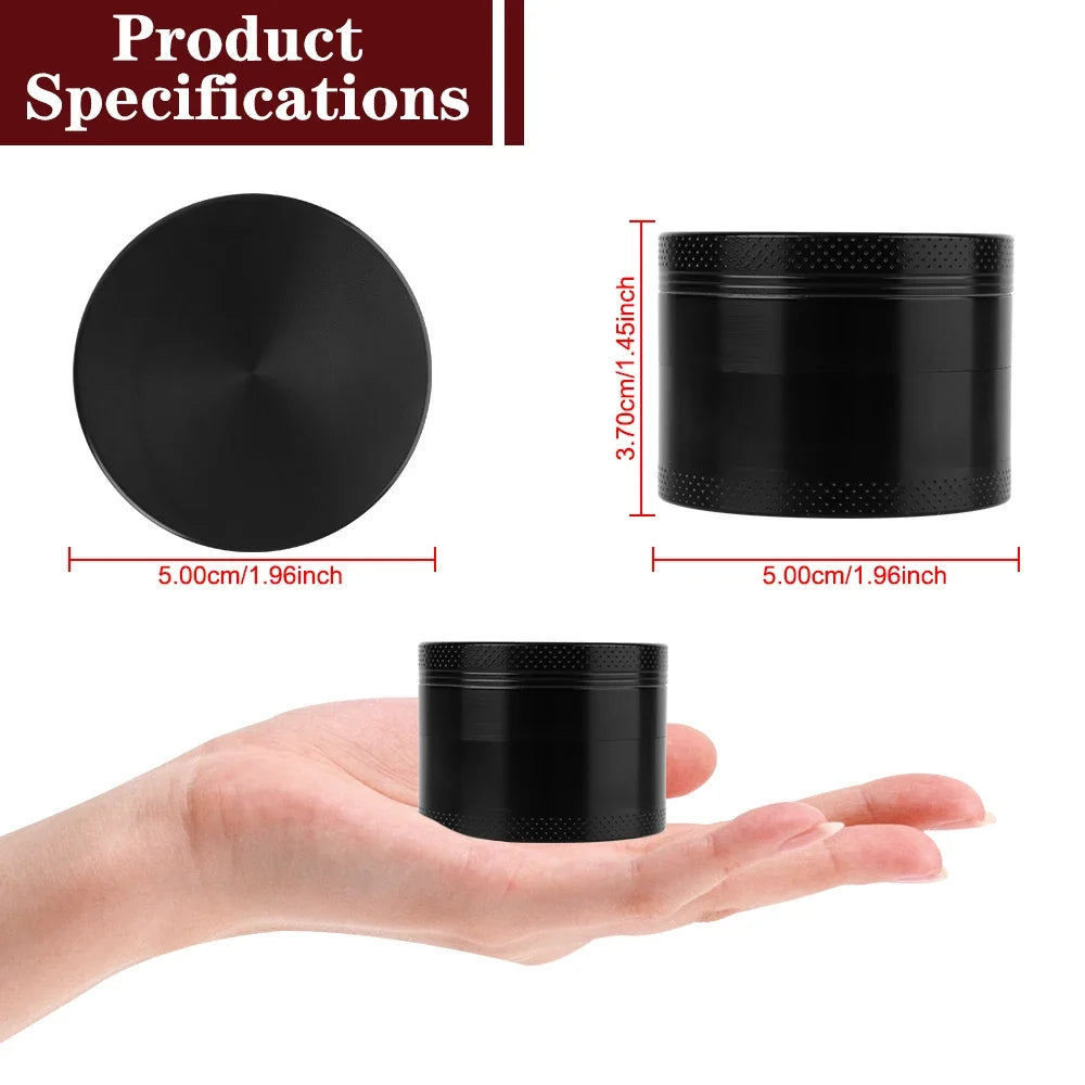 4-Layer Herb & Spice Grinder – Aluminum Alloy 40MM & 50MM Set