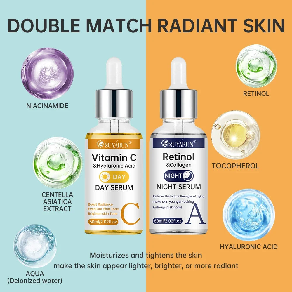 SUYARUN Vitamin C & Retinol Serum – Brightening Anti-Aging Duo