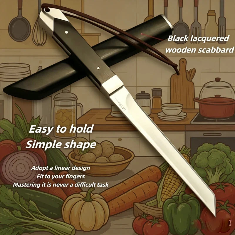 Forged Boning Meat Cleaver Knife – Stainless Steel with Cover
