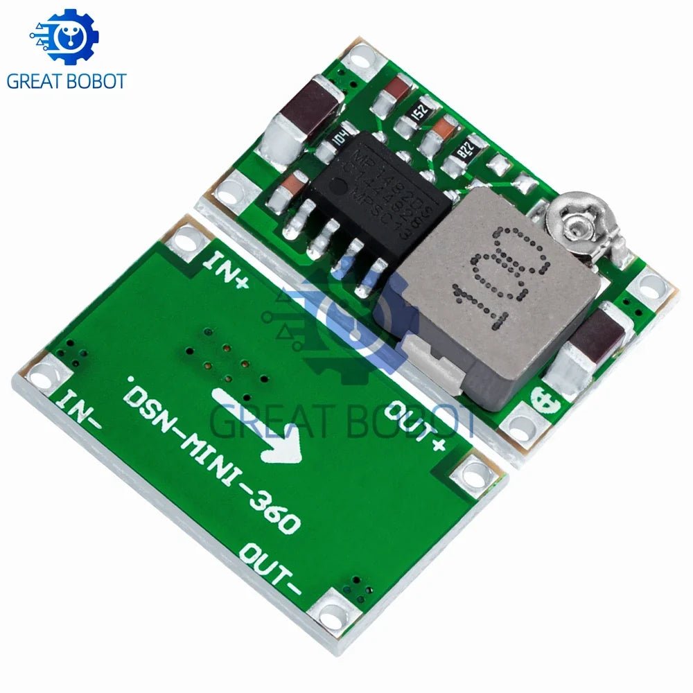 Mini360 DC-DC Buck Converter Step-Down Module 4.75–23V, 340KHz