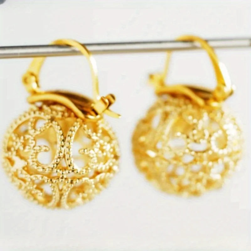 Huitan Hollow Ball Drop Earrings – Women's Trendy Jewelry