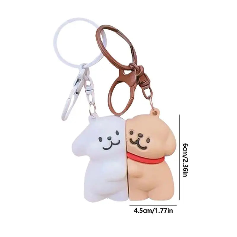 Puppy Keychain Magnetic Key Chain Cartoon Pendant Animal Dog