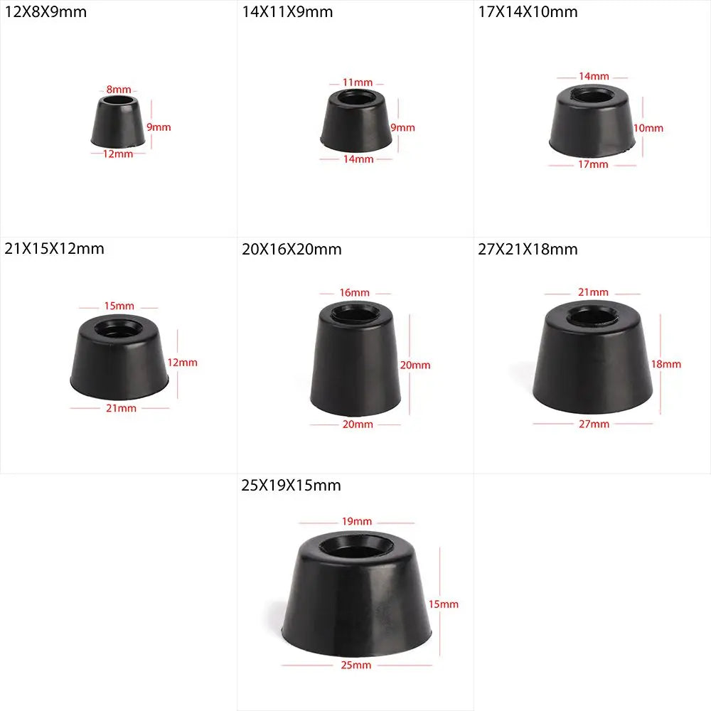 10-Pack Tapered Rubber Furniture Feet – Non-Slip Floor Pads