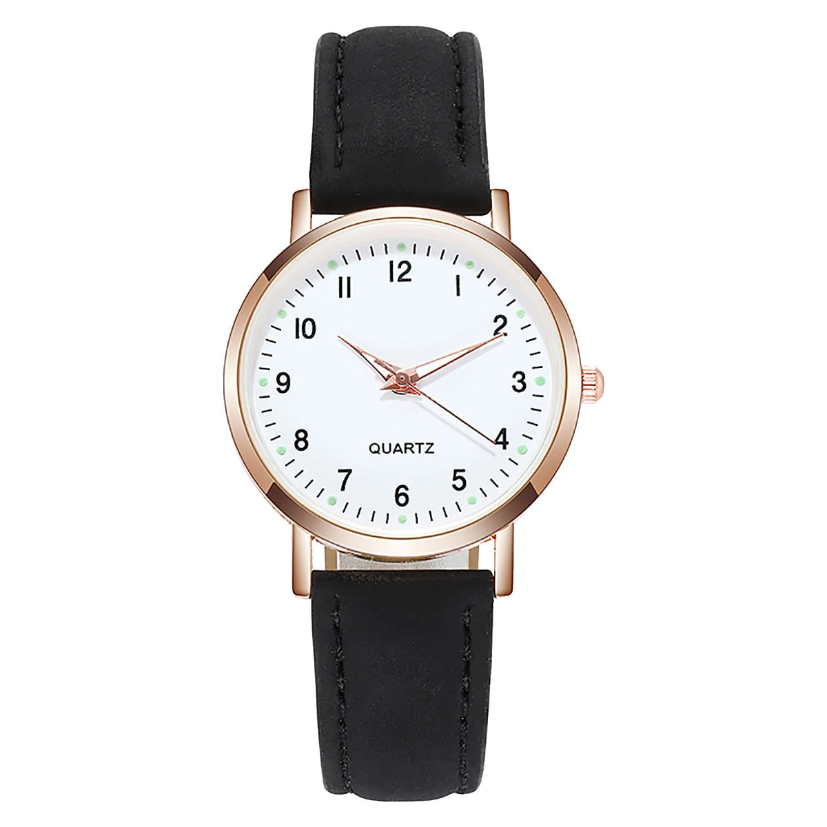 Women's Diamond-Studded Luminous Retro Quartz Watch | Leather Strap