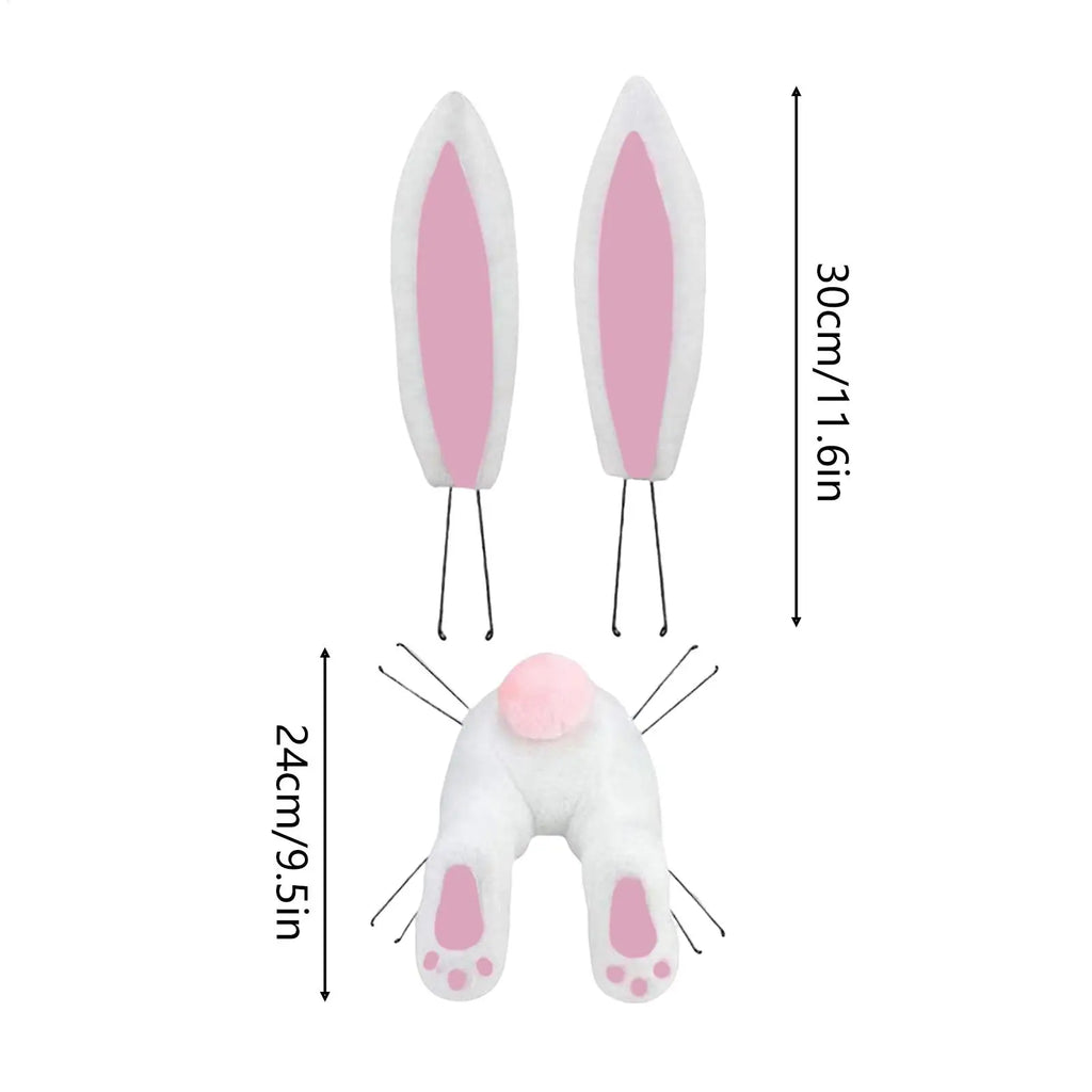 Easter Rabbit Wreath Attachment | Spring Front Door Sign