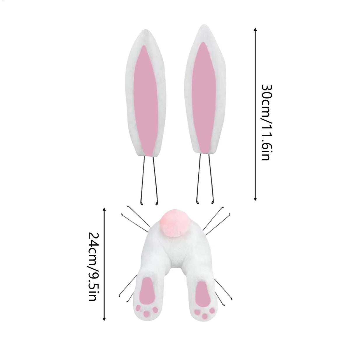 Easter Rabbit Wreath Attachment | Spring Front Door Sign