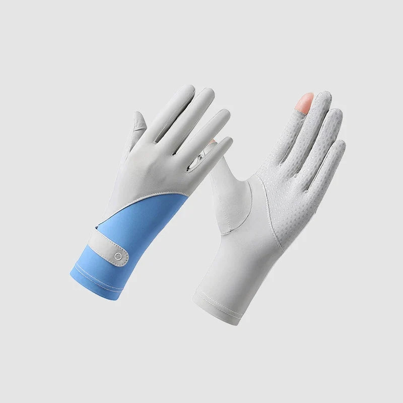 Summer Sunscreen Gloves Women Thin Ice Silk Anti-ultraviolet Dew
