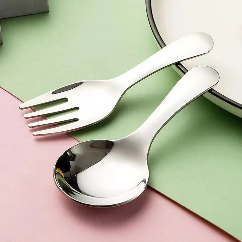 Mini Stainless Steel Spoon & Fork Set – Portable Camping Cutlery
