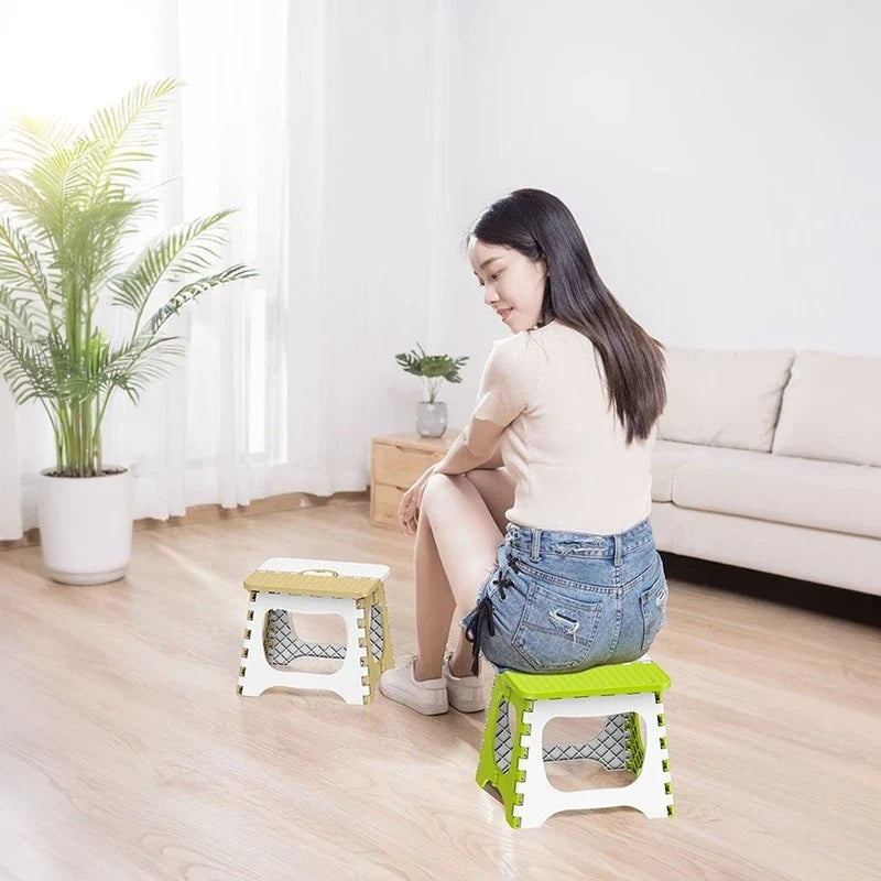 Portable Thick Plastic Folding Stool Outdoor Camping Home Use Fishing