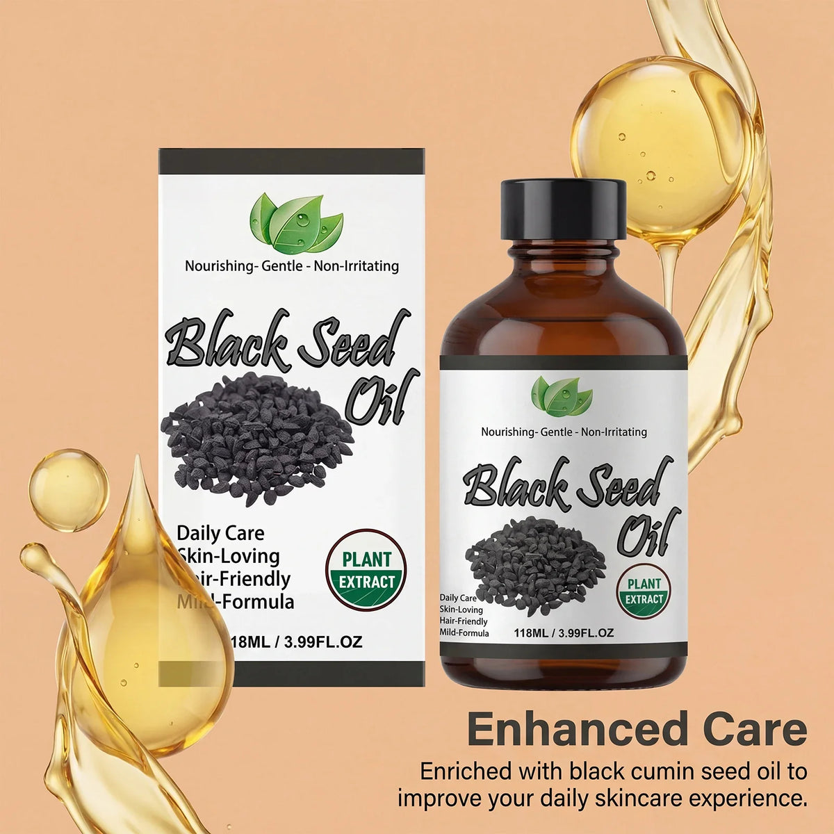 Organic Black Seed Oil for Hair, Face & Body – 118ml