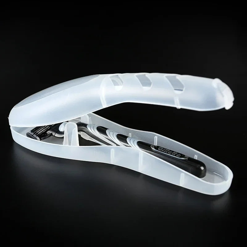 Transparent Razor Travel Case – Dustproof Cartridge Storage Box