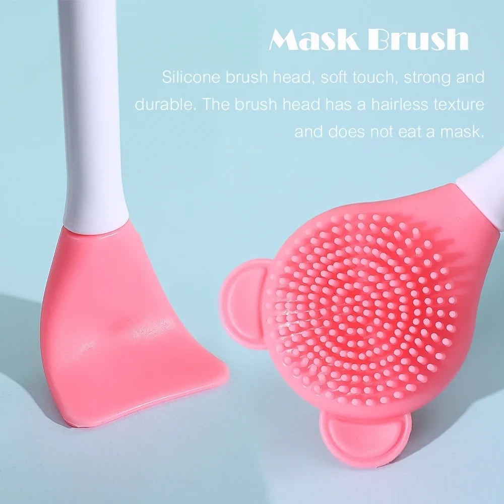 Double-Head Silicone Face Mask Brush & Spatula Applicator