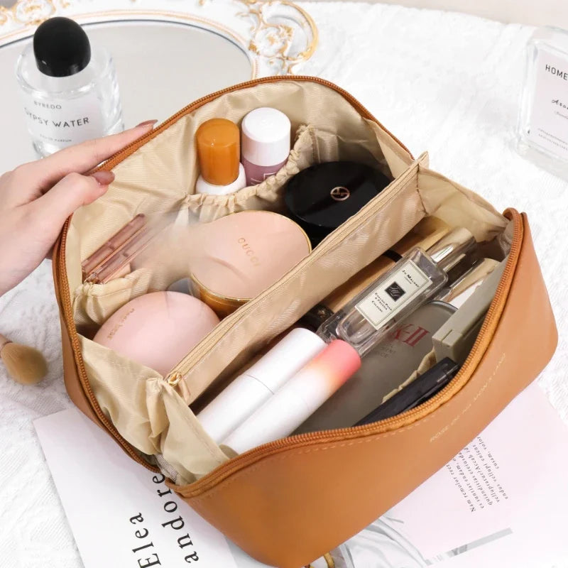 Large Waterproof Makeup Bag – Portable Beauty Organizer Clutch