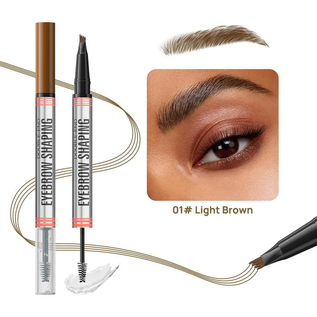 Hello Kiss 4-Prong Eyebrow Pencil – Waterproof, Long-Lasting