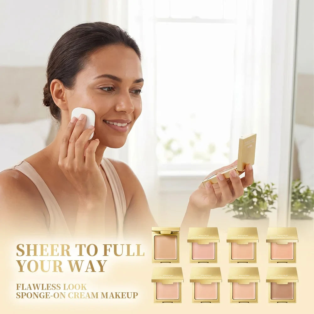 Cream Foundation Sponge – Medium-to-Full Coverage Oil Control