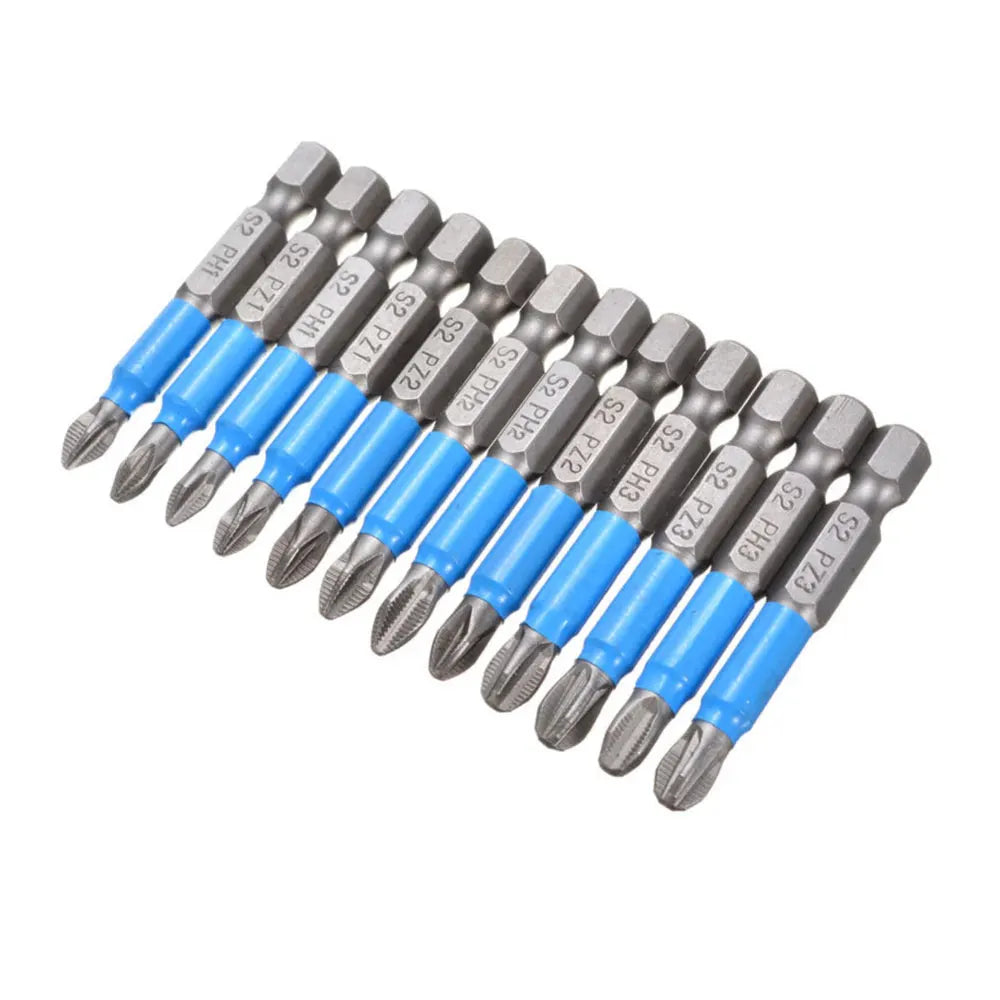 12-Piece 1/4" Magnetic Screwdriver Bit Set – PH & PZ Impact Bits