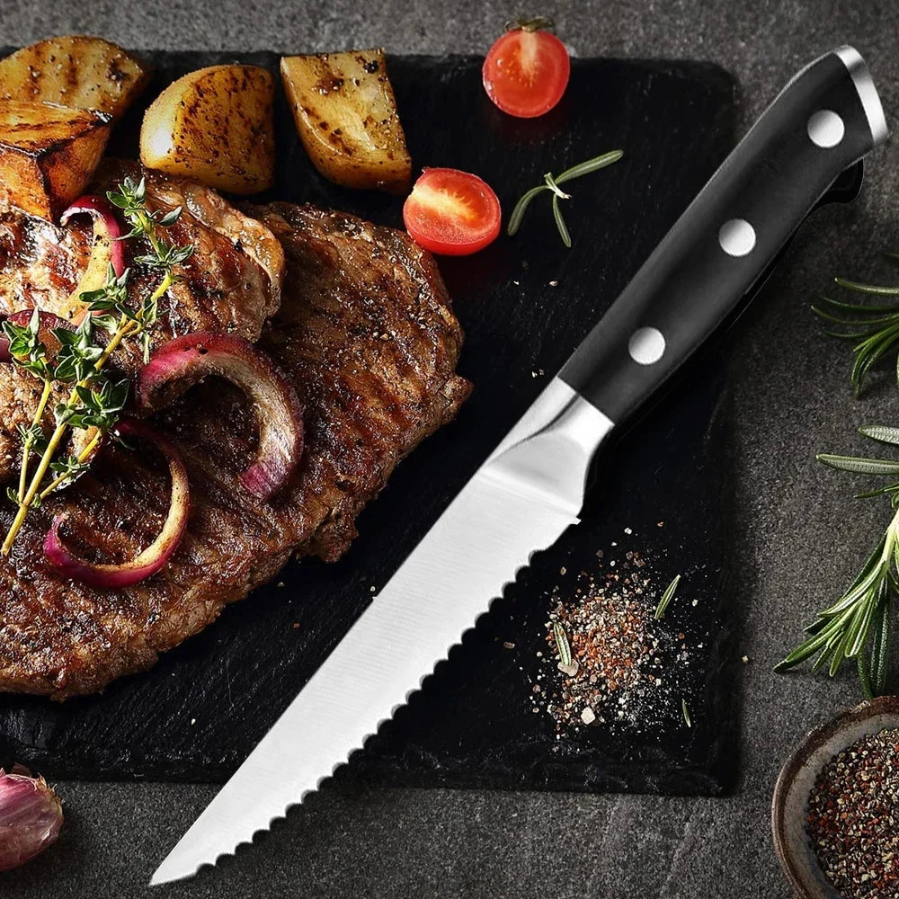 Stainless Steel Steak Knife Set – 1, 3 or 6 Piece Kitchen Knives