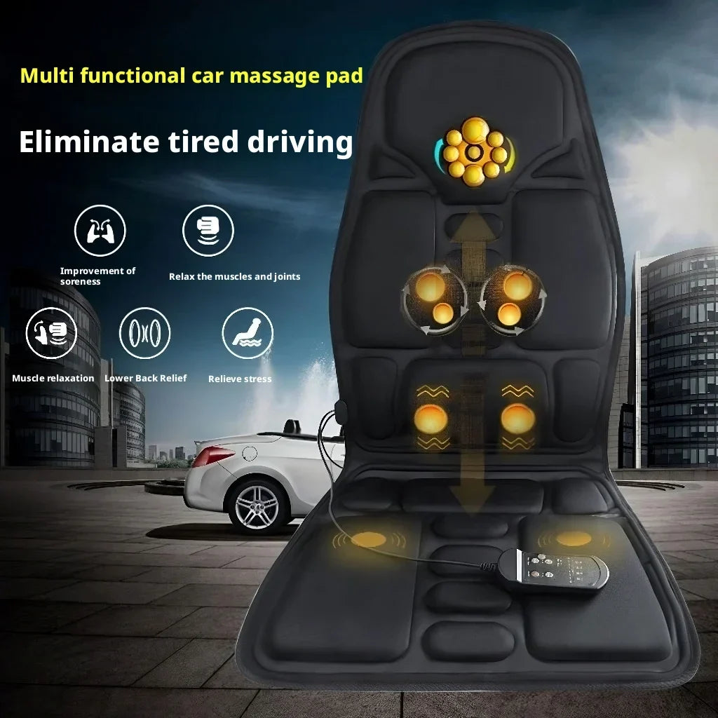Full Body Massage Cushion – Vibration & Heat for Car & Home