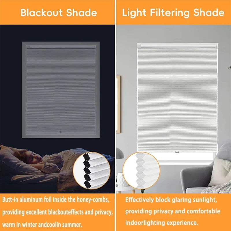 Custom Honeycomb Cellular Blinds – Blackout Thermal Window Shades