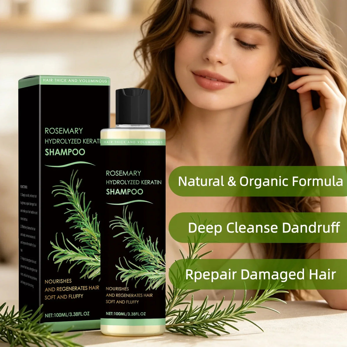 Rosemary & Keratin Shampoo – Cleanse, Nourish & Thicken Hair
