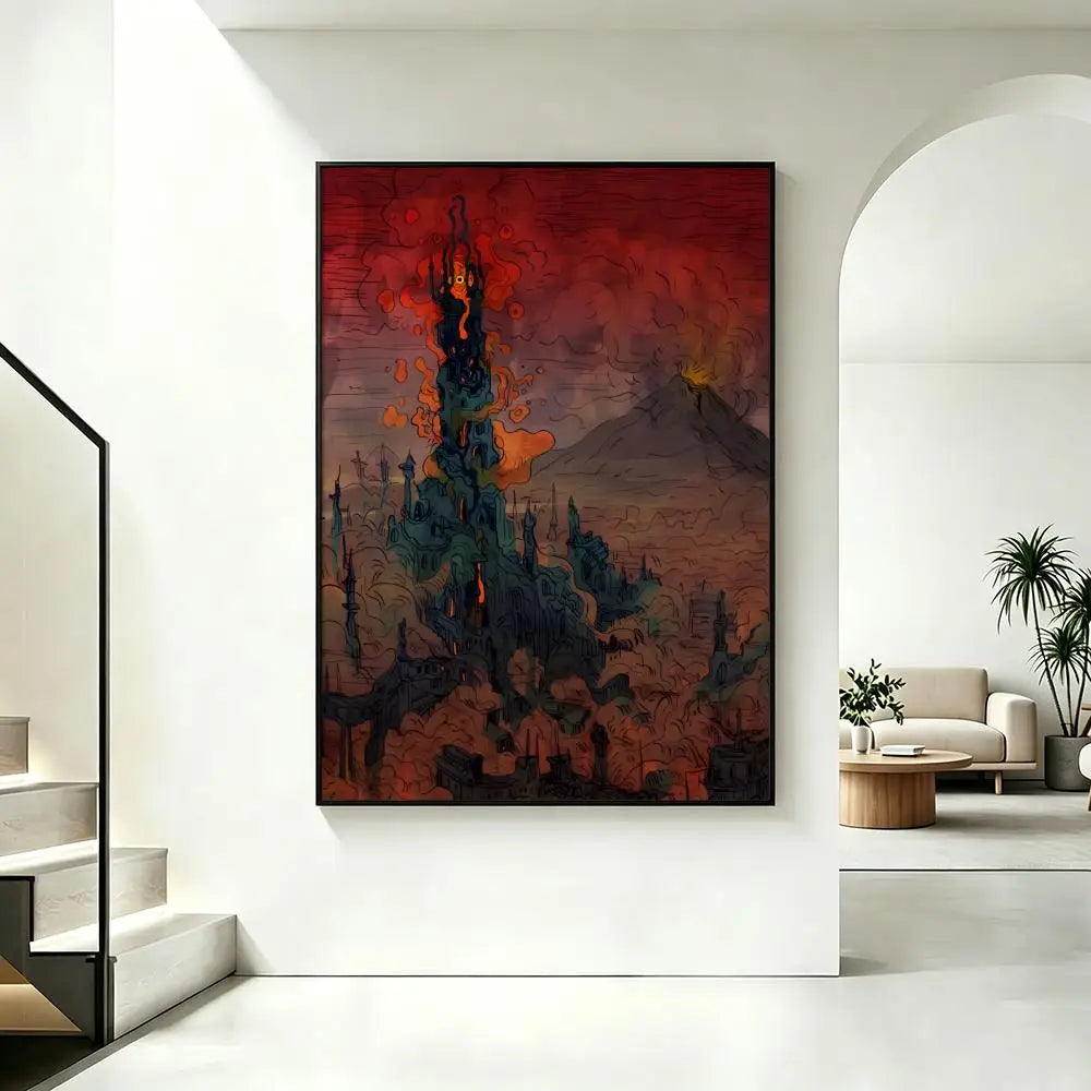 Tolkien Landscape HD Art Poster – Waterproof Sticky Wall Decor