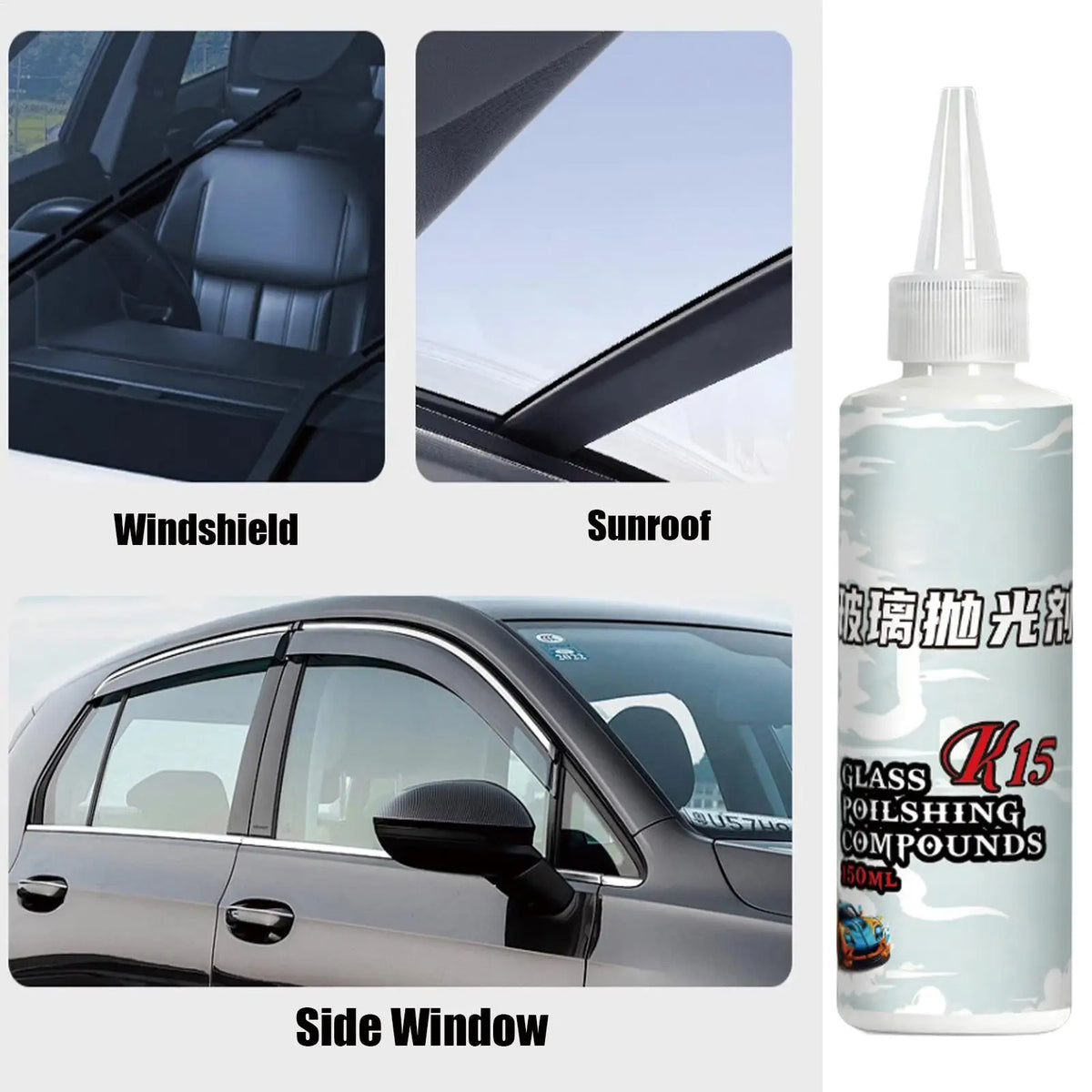 150ml Windshield Scratch Remover & Car Glass Oil Film Cleaner