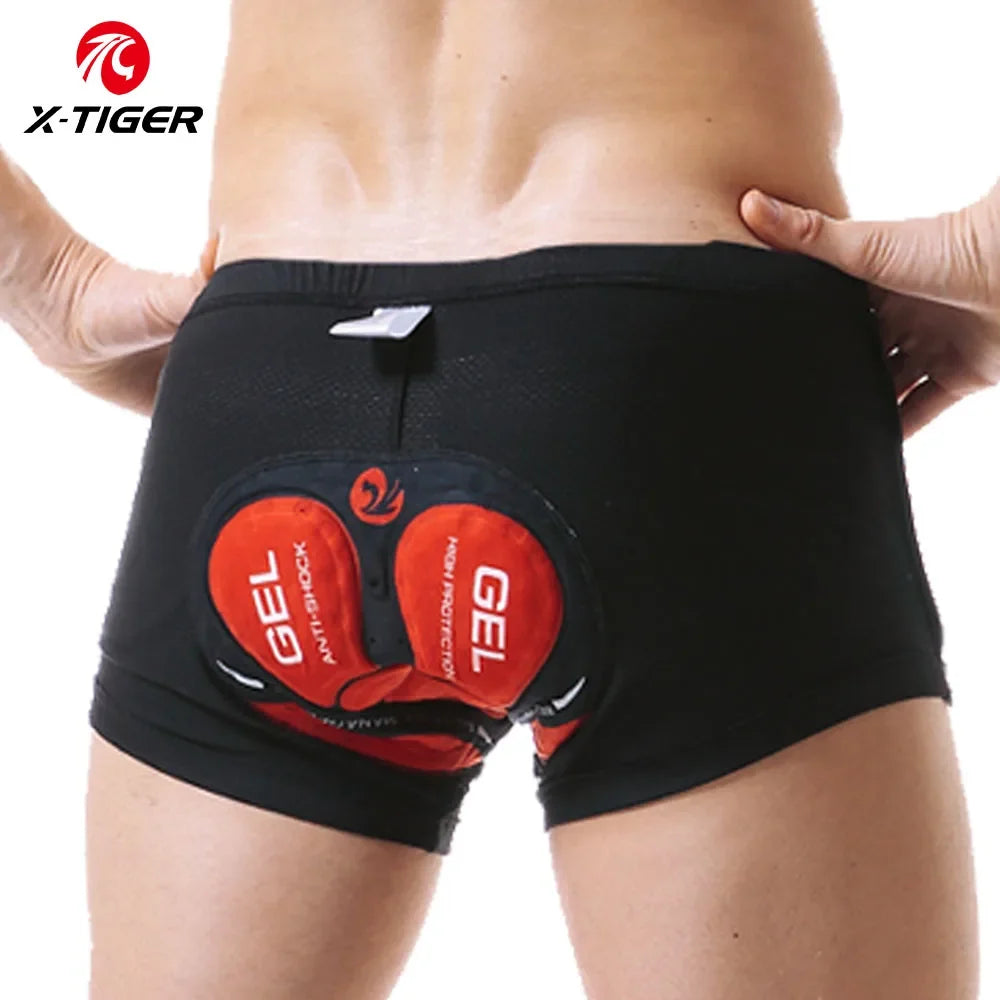 X-Tiger Men's 5D Gel Pad Cycling Shorts – Breathable Quick Dry