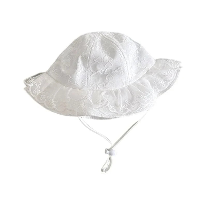 Baby Fisherman Sun Hat | Lace Cotton Infant Bucket Hat