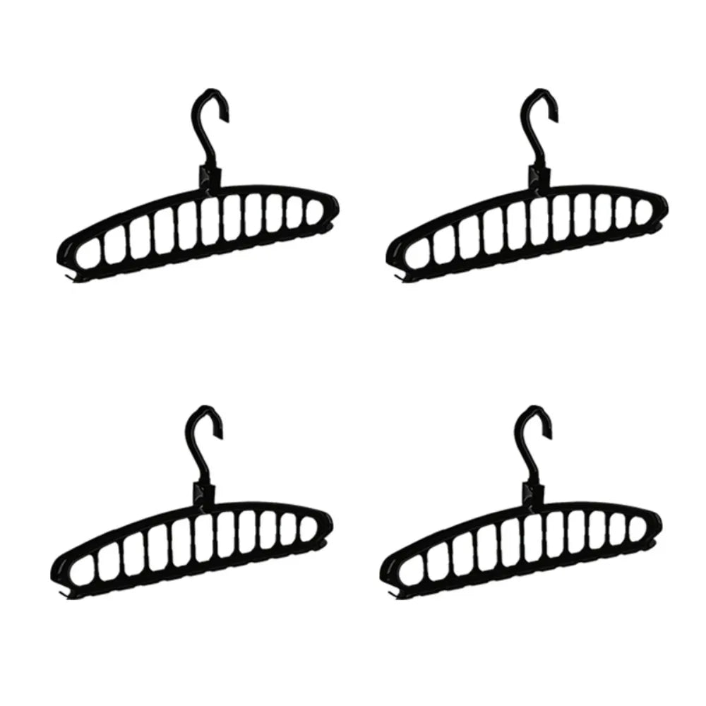 4-Pack Rotatable Multi-Hole Clothes Hanger | Space-Saving Rack