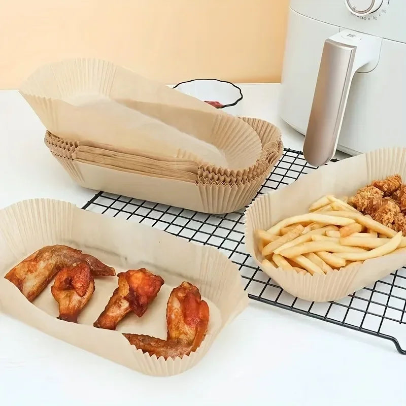 Extra Large Rectangular Paper Air Fryer Liners – Non-Stick