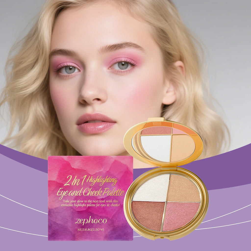 Eelhope 3-in-1 Palette | Highlighter, Eyeshadow & Blush