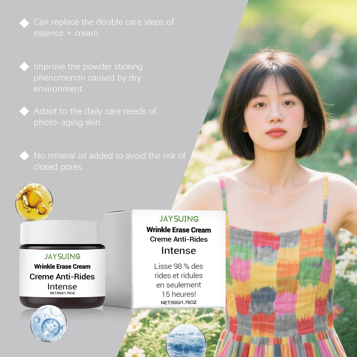 Jaysuing Hyaluronic Acid Face Cream – Anti-Aging & Firming 50g