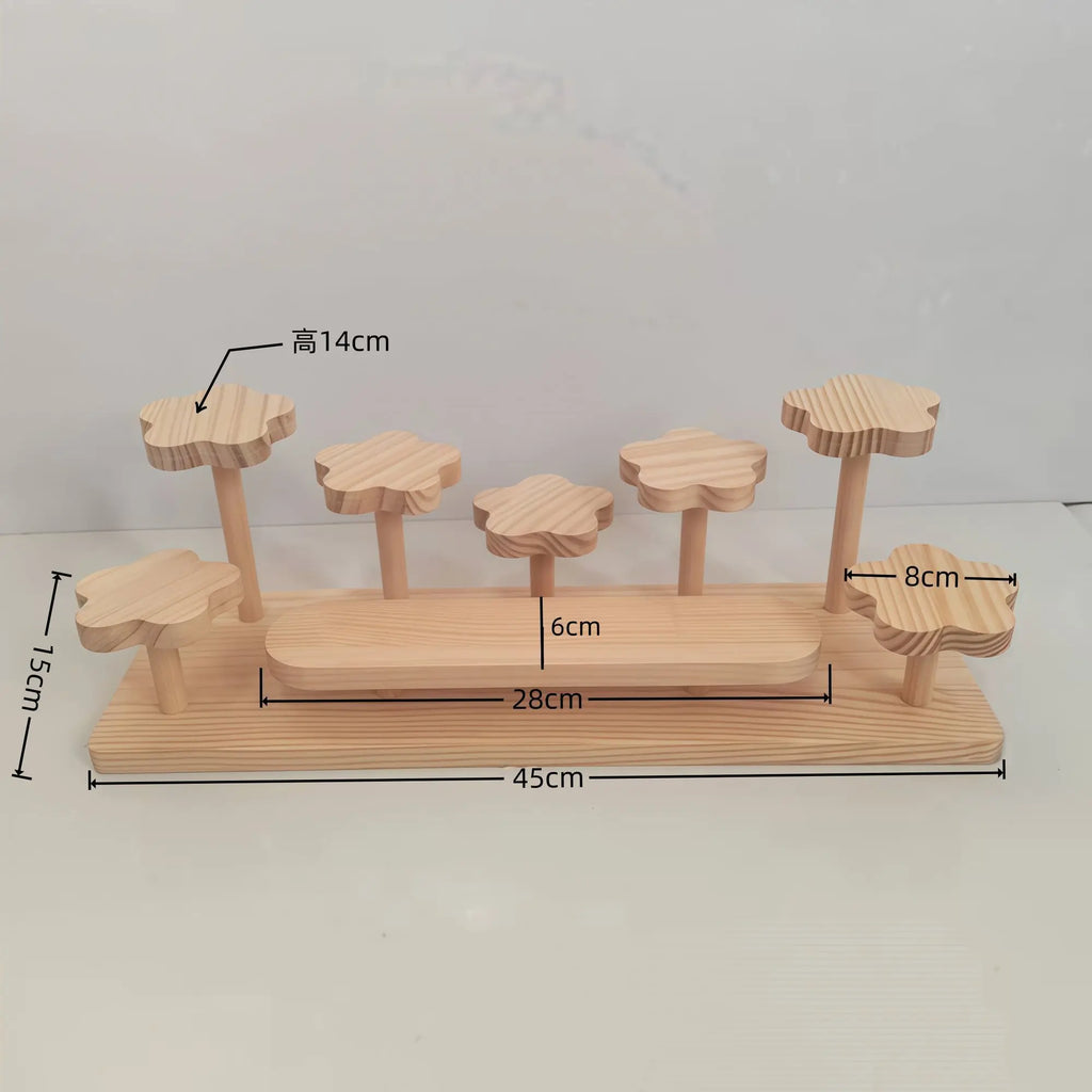 Wooden Display Stand – Jewelry, Succulents, Pastry & More
