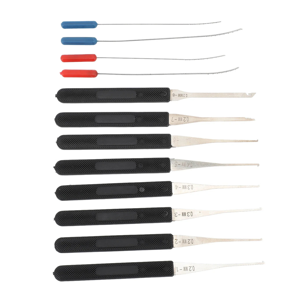 12-Pc Broken Key Extractor Set | Spring Steel Lock Tool Kit