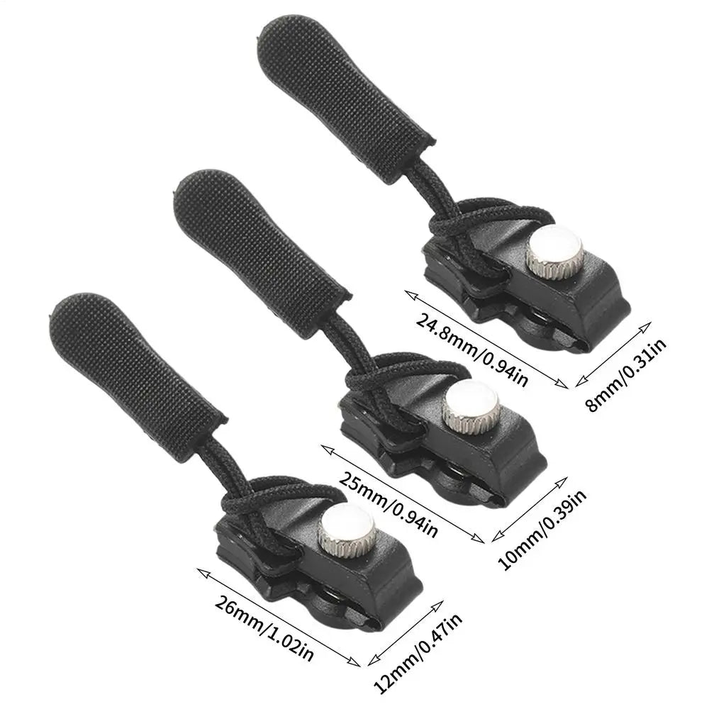 3-Piece Zipper Repair Kit – Universal Slider for Coats & Bags