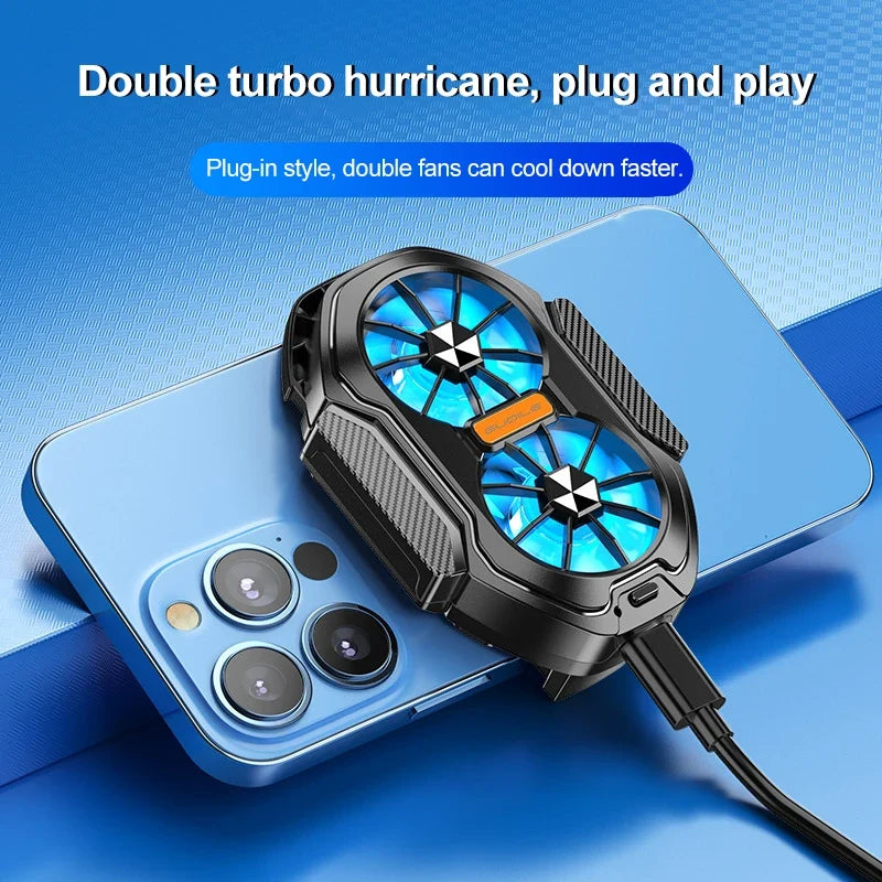 Double Fan Mobile Phone Radiator Cooler Cell Cooling Accessories