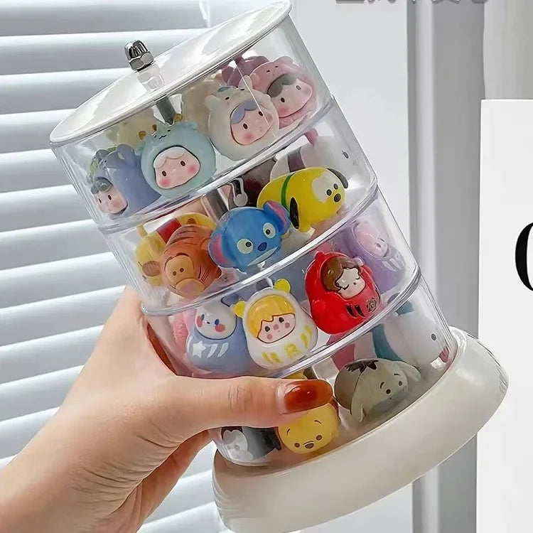 Rotating Multi-Layer Jewelry & Figurine Storage Box – Dustproof