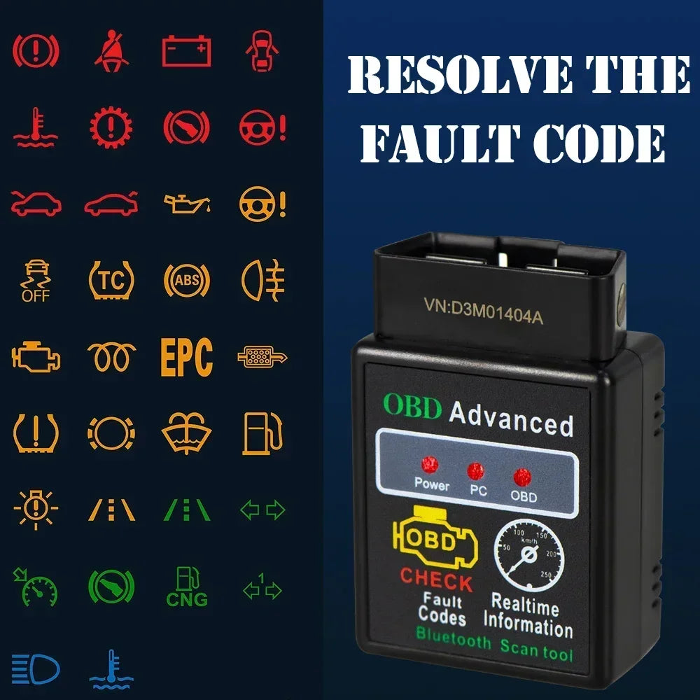 OBD2 Bluetooth ELM327 Auto Engine Diagnostic Scanner OBDII Scan Tool