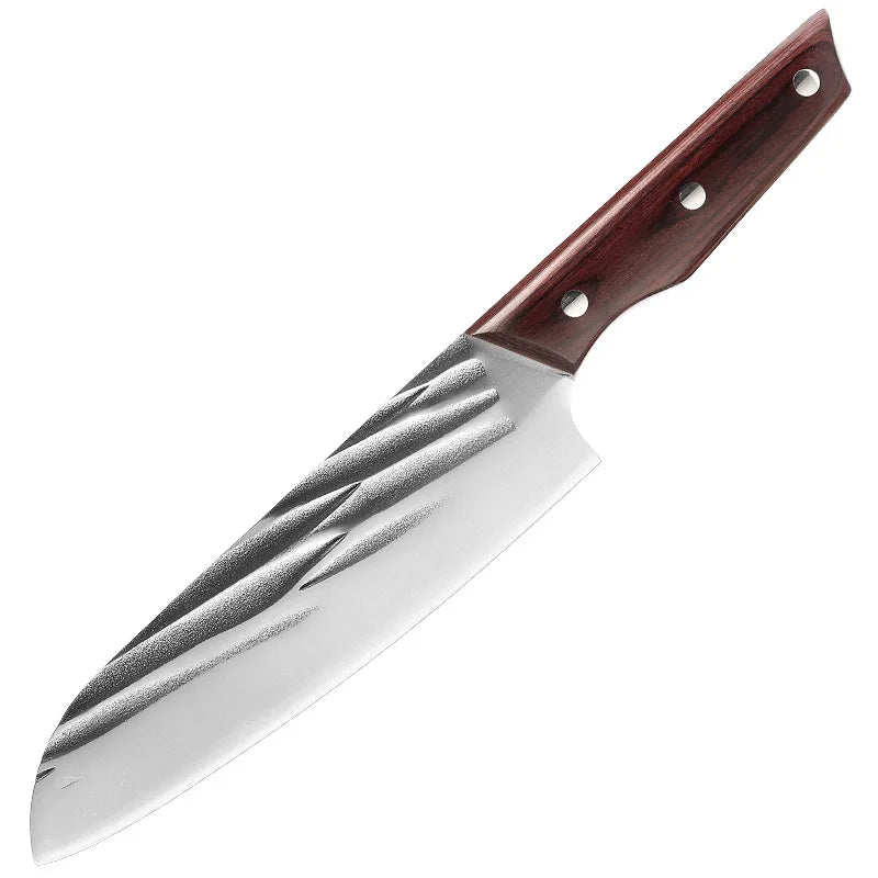 7.5" Hand-Forged Santoku Knife – High-Carbon Steel Chef Knife