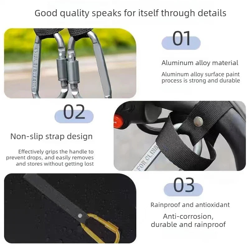 Aluminum Alloy No-Drill Handlebar Hook – Bike & Scooter