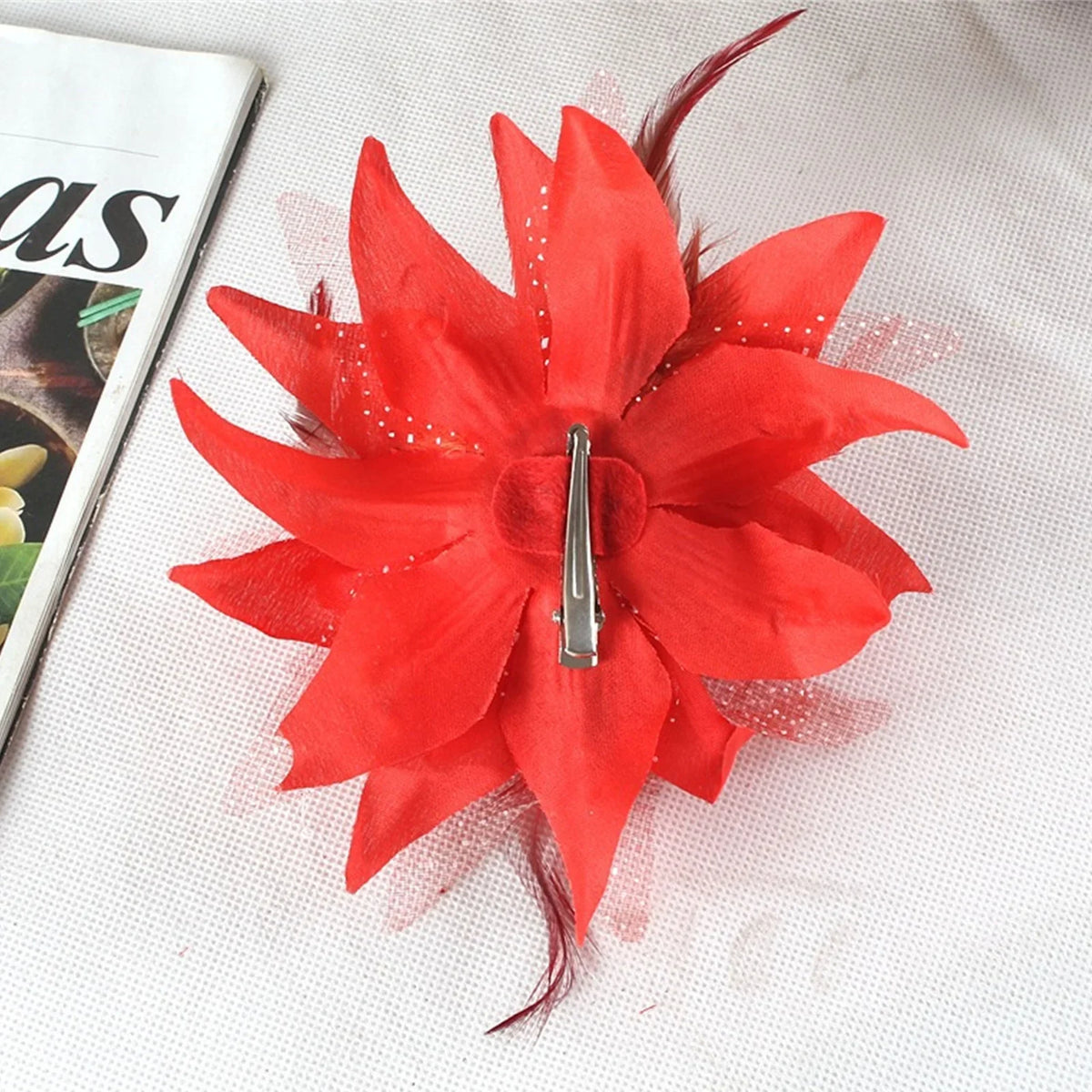 Lily Flower Hair Clip for Wedding, Party & Bridal Events